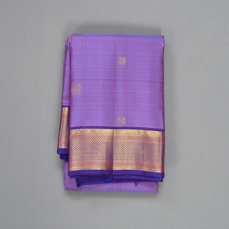 Hayagrivas Handloom Lavender Kanjivaram Silk Saree with Purple Border KBF568G5-11