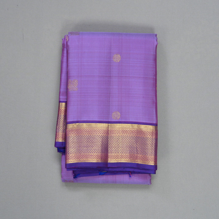 Hayagrivas Handloom Lavender Kanjivaram Silk Saree with Purple Border KBF568G5-11