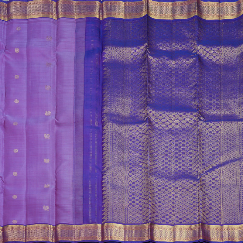Hayagrivas Handloom Lavender Kanjivaram Silk Saree with Purple Border KBF568G5-11
