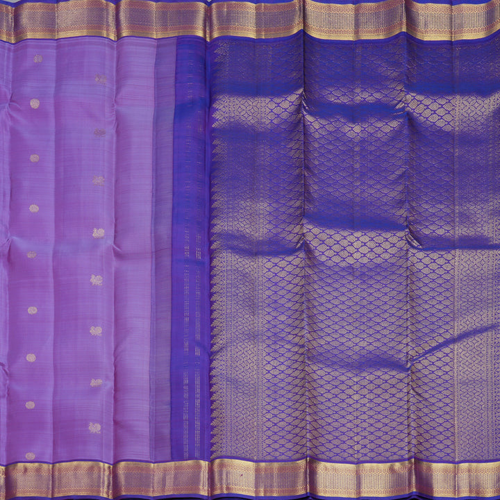 Hayagrivas Handloom Lavender Kanjivaram Silk Saree with Purple Border KBF568G5-11