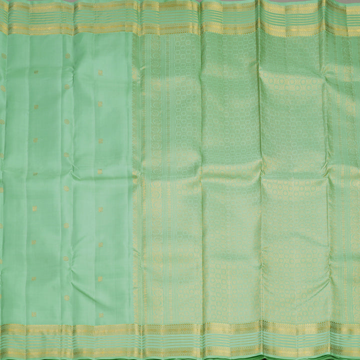 Hayagrivas Handloom Pastel Green Kanjivaram Silk Saree KBF568G5-13