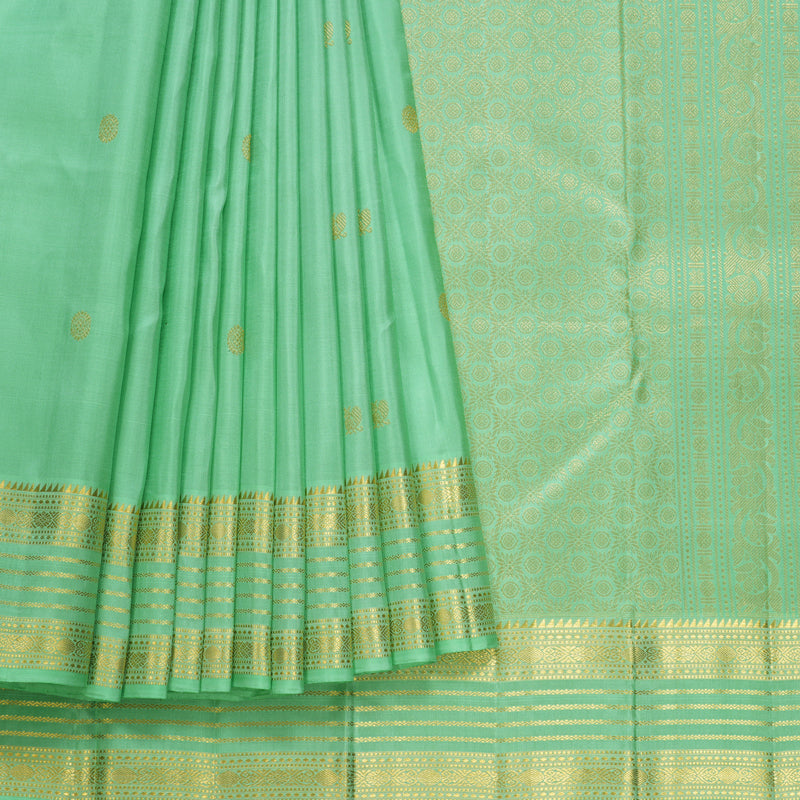 Hayagrivas Handloom Pastel Green Kanjivaram Silk Saree KBF568G5-13