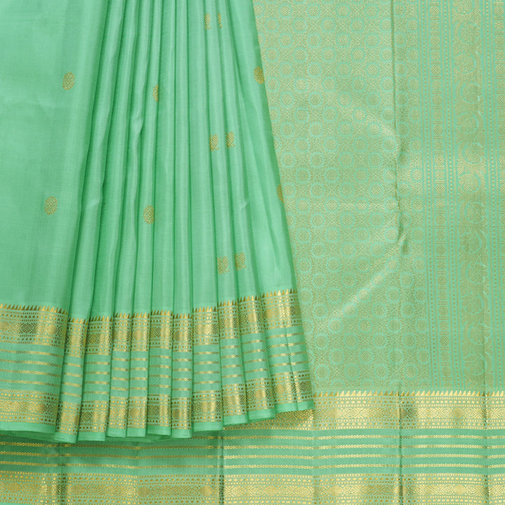 Hayagrivas Handloom Pastel Green Kanjivaram Silk Saree KBF568G5-13