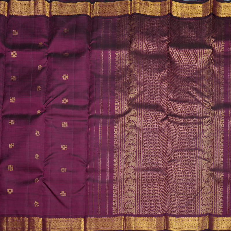Hayagrivas Handloom Wine Purple Kanjivaram Silk Saree KBF568G5-4