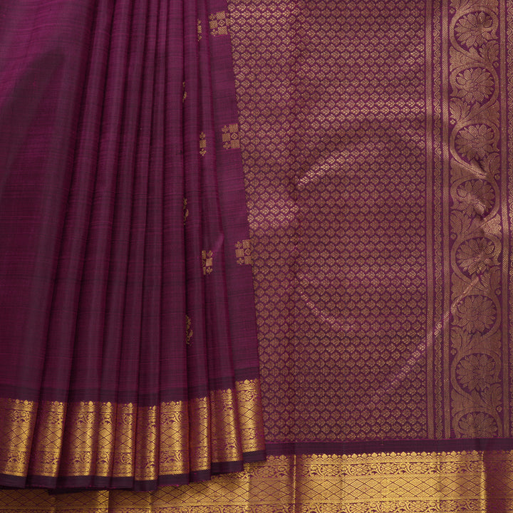 Hayagrivas Handloom Wine Purple Kanjivaram Silk Saree KBF568G5-4