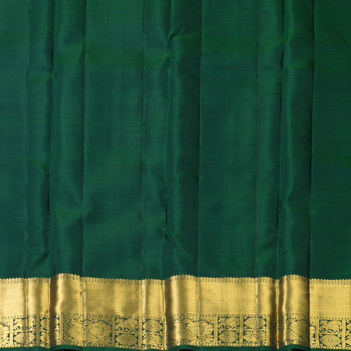 Hayagrivas Handloom Peacock Green Kanjivaram Silk Saree KBF568G6-12
