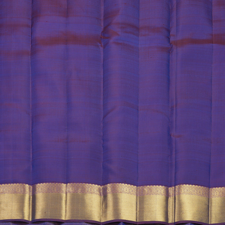 Hayagrivas Handloom Mayilkazhuthu Kanjivaram Silk Saree with Purple Border KBF568G6-8