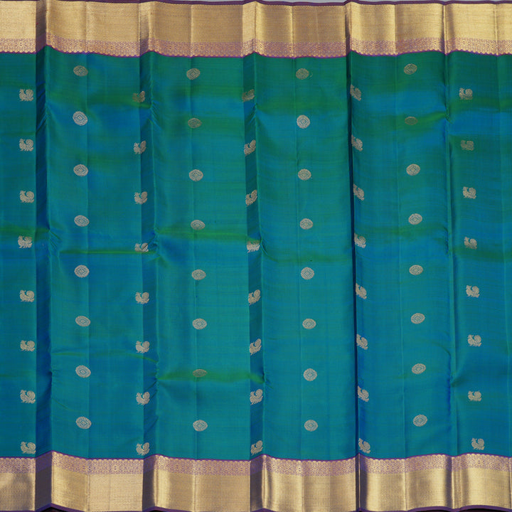 Hayagrivas Handloom Mayilkazhuthu Kanjivaram Silk Saree with Purple Border KBF568G6-8