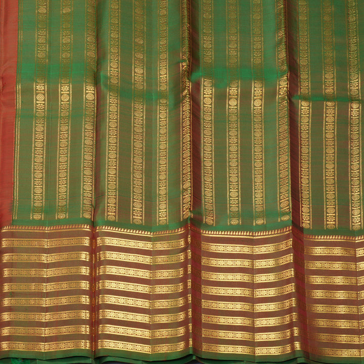Hayagrivas Handloom Red Kanjivaram Silk Saree with Manthalir Border KBF568G9-2