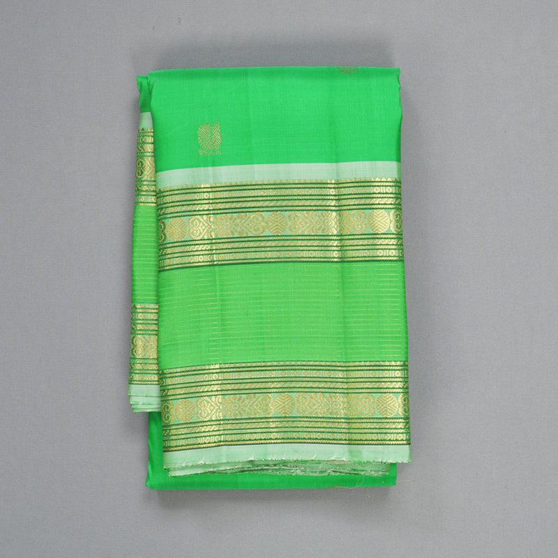 Hayagrivas Handloom Parrot Green Kanjivaram Silk Saree KBF568G9-7