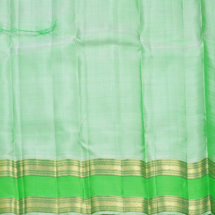 Hayagrivas Handloom Parrot Green Kanjivaram Silk Saree KBF568G9-7