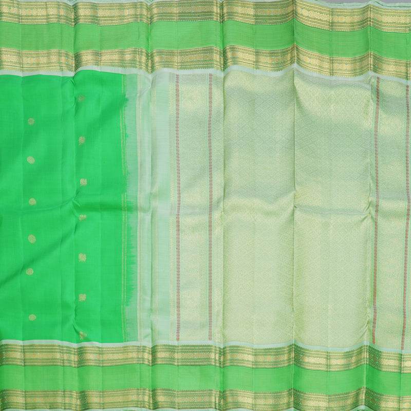 Hayagrivas Handloom Parrot Green Kanjivaram Silk Saree KBF568G9-7