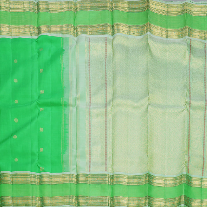 Hayagrivas Handloom Parrot Green Kanjivaram Silk Saree KBF568G9-7