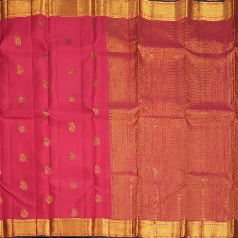 Hayagrivas Handloom Pink Kanjivaram Silk Saree KBF569G1-3