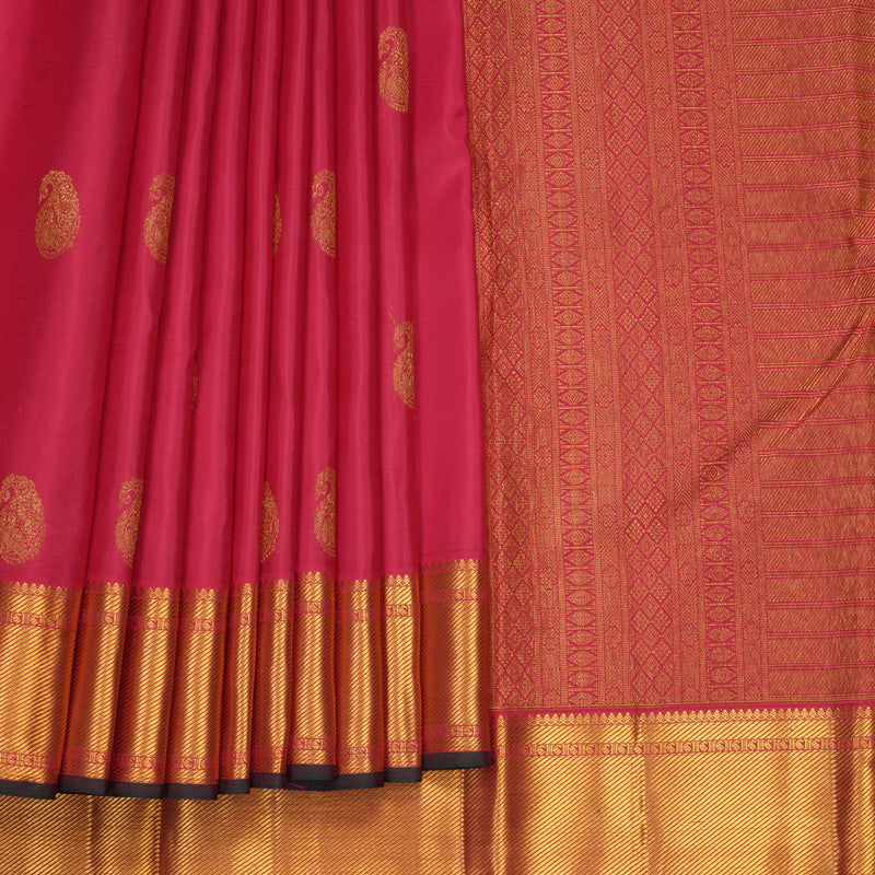 Hayagrivas Handloom Pink Kanjivaram Silk Saree KBF569G1-3