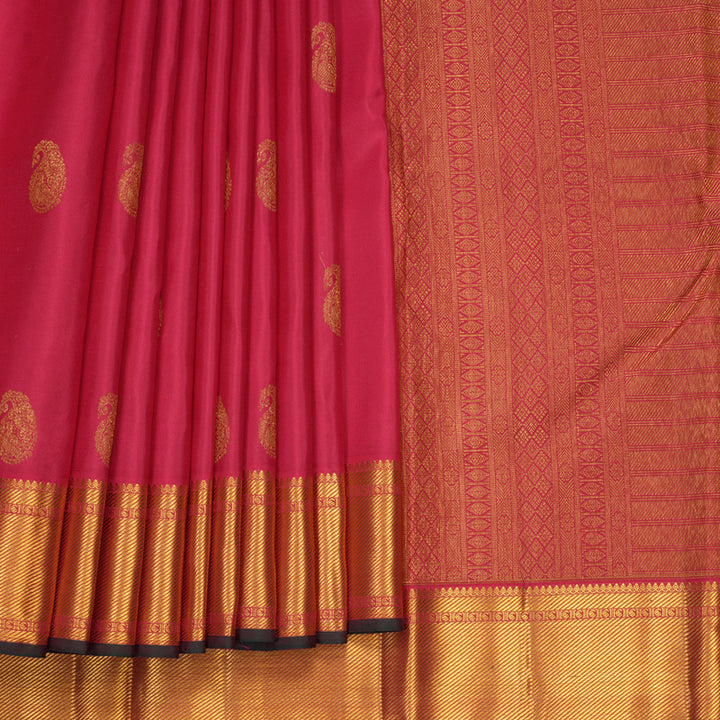 Hayagrivas Handloom Pink Kanjivaram Silk Saree KBF569G1-3