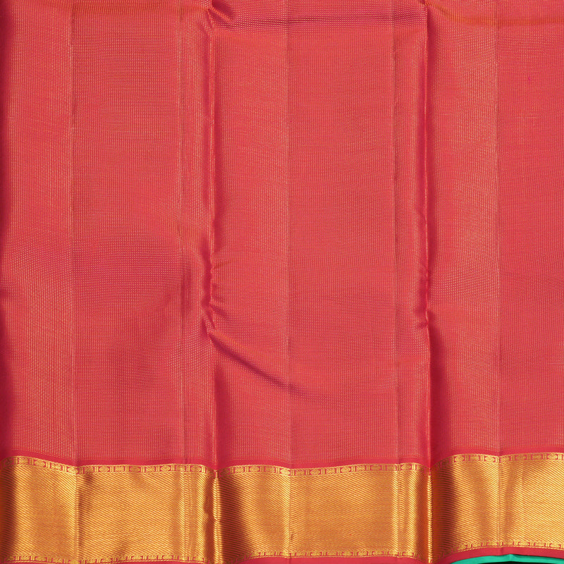 Hayagrivas Handloom Aqua Green Kanjivaram Silk Saree KBF569G13-2