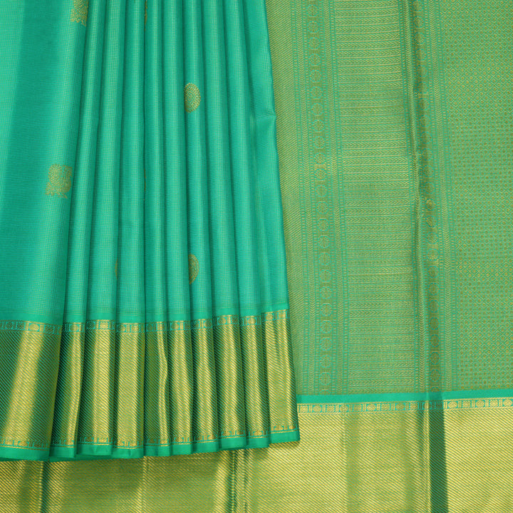Hayagrivas Handloom Aqua Green Kanjivaram Silk Saree KBF569G13-2