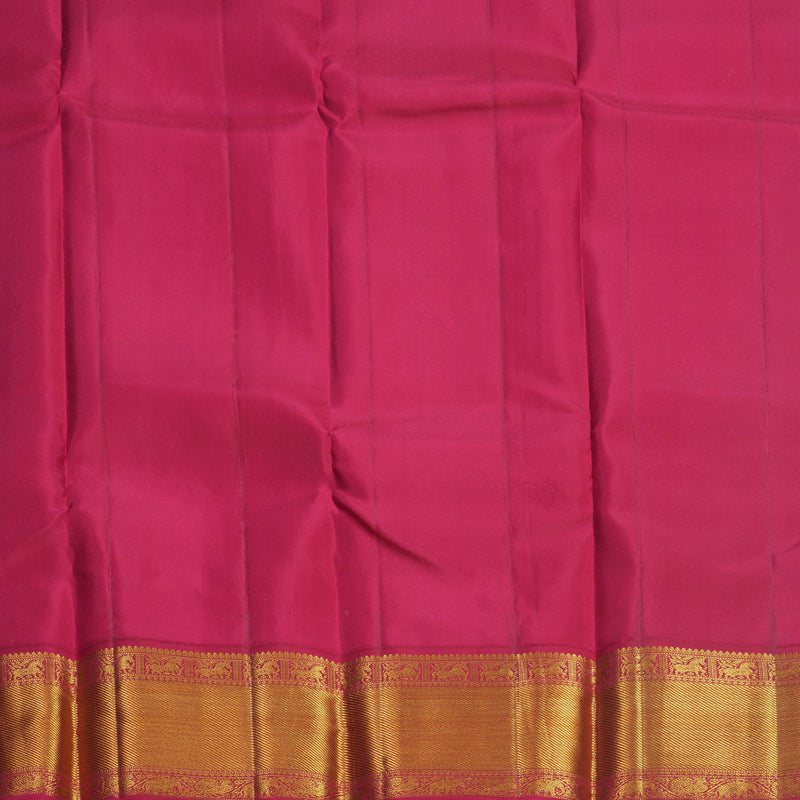 Hayagrivas Handloom Bottle Green Kanjivaram Silk Saree with Ganga Jamuna Border KBF569G13-5
