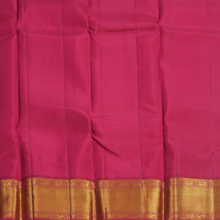 Hayagrivas Handloom Bottle Green Kanjivaram Silk Saree with Ganga Jamuna Border KBF569G13-5
