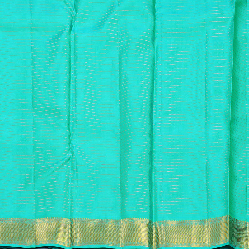 Hayagrivas Handloom Purple Kanjivaram Silk Saree with Sea Green Border KBF569G14-1