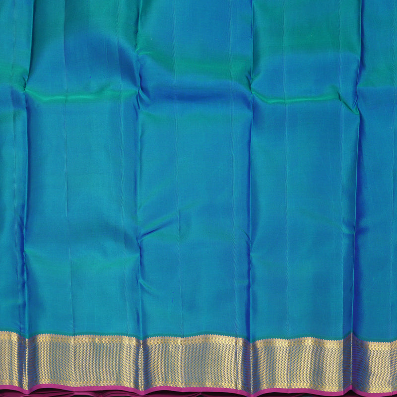 Hayagrivas Handloom Bright Orangish-Pink Kanjivaram Silk Saree with Mayilkazhuthu Border KBF569G5-1