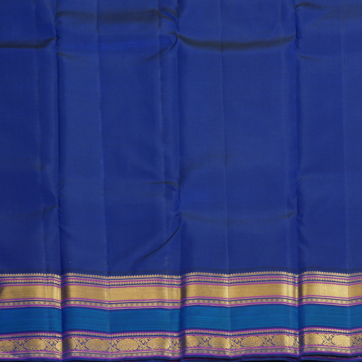 Hayagrivas Handloom Peach Pink Kanjivaram Silk Saree with Mayilkazhuthu Border KBF569G9-1