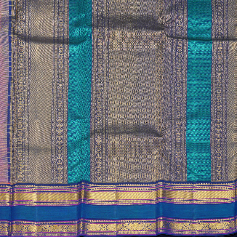 Hayagrivas Handloom Peach Pink Kanjivaram Silk Saree with Mayilkazhuthu Border KBF569G9-1