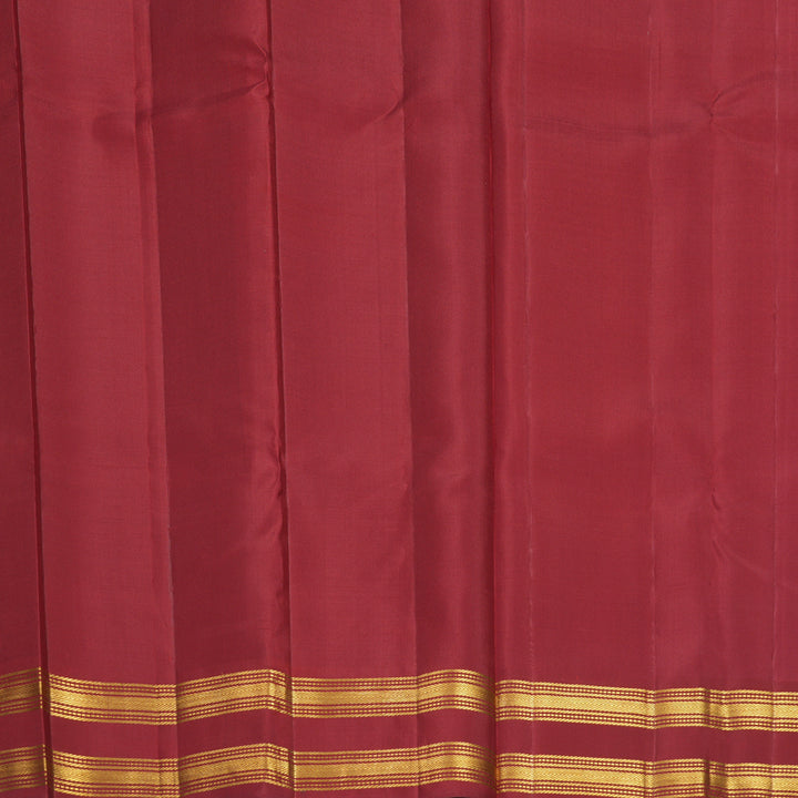 Hayagrivas Mambazham Orange Pure One-sided border Kanjivaram Silk Saree KBF570G6-1