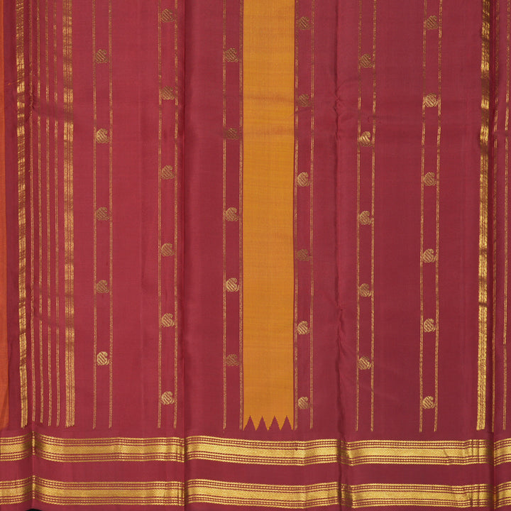 Hayagrivas Mambazham Orange Pure One-sided border Kanjivaram Silk Saree KBF570G6-1