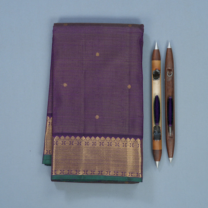Hayagrivas Handloom Purple Kanjivaram Silk Saree KBF571G6-2