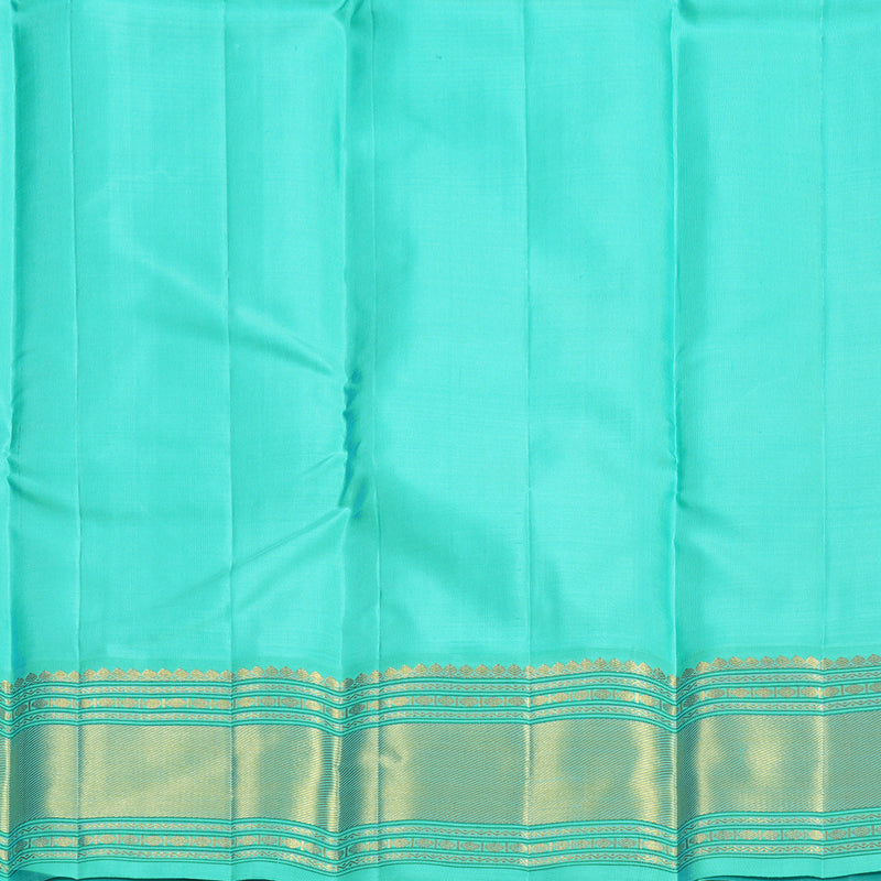 Hayagrivas Handloom Purple Kanjivaram Silk Saree with Sea Blue Border KBF571G8-3