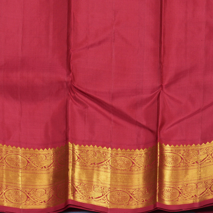 Hayagrivas Handloom Mayilkazhuthu Kanjivaram Silk Saree with Maroon Border KBF571G9-12