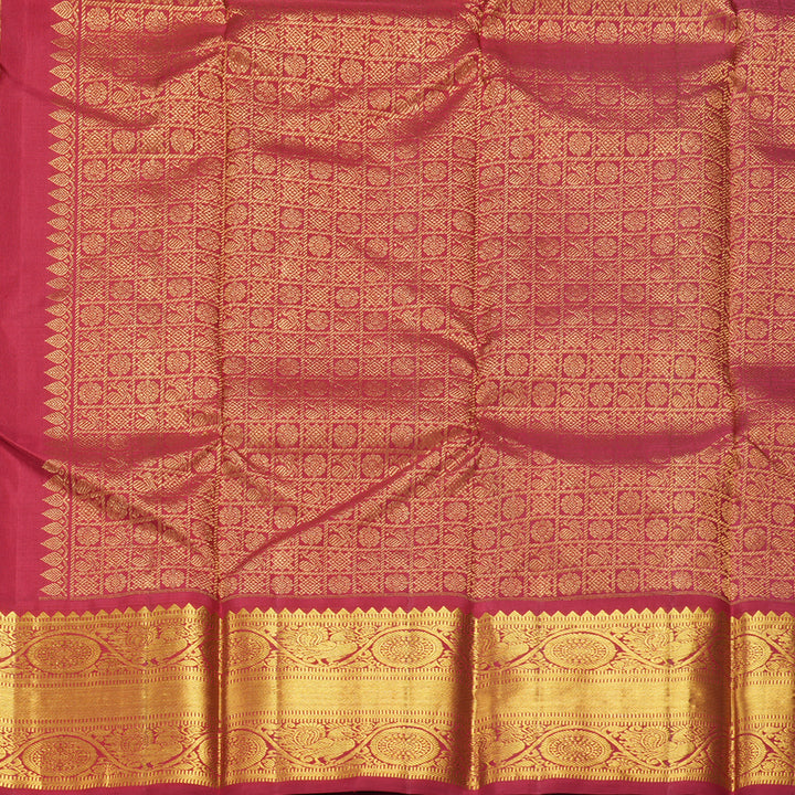 Hayagrivas Handloom Mayilkazhuthu Kanjivaram Silk Saree with Maroon Border KBF571G9-12
