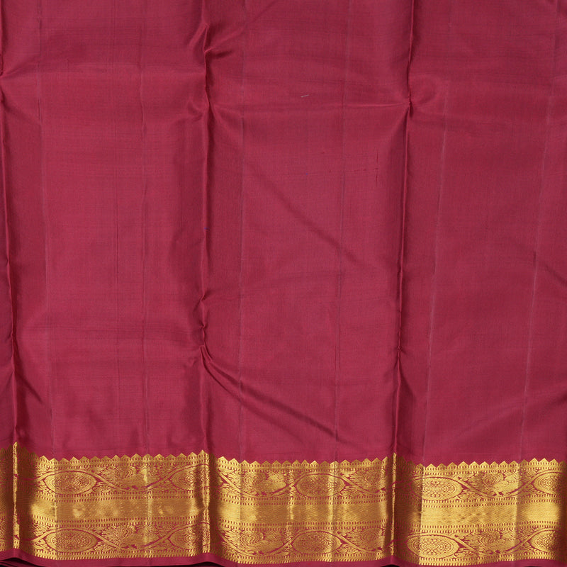 Hayagrivas Handloom Mayilkazhuthu Kanjivaram Silk Saree with Maroon Border KBF571G9-14
