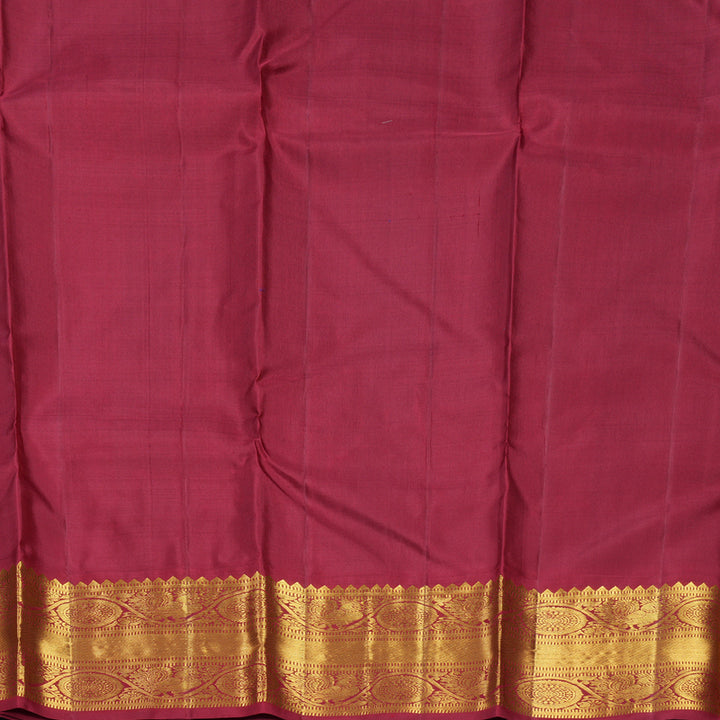 Hayagrivas Handloom Mayilkazhuthu Kanjivaram Silk Saree with Maroon Border KBF571G9-14