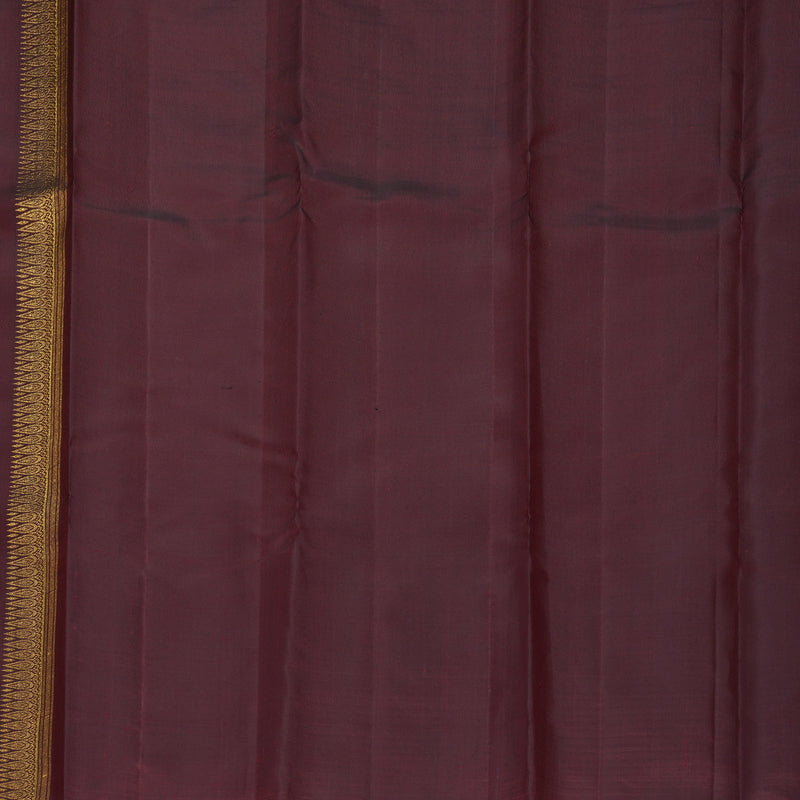 Hayagrivas Handloom Wine Maroon Kanjivaram Silk Saree with Bottle Green Border KBF572G12-1