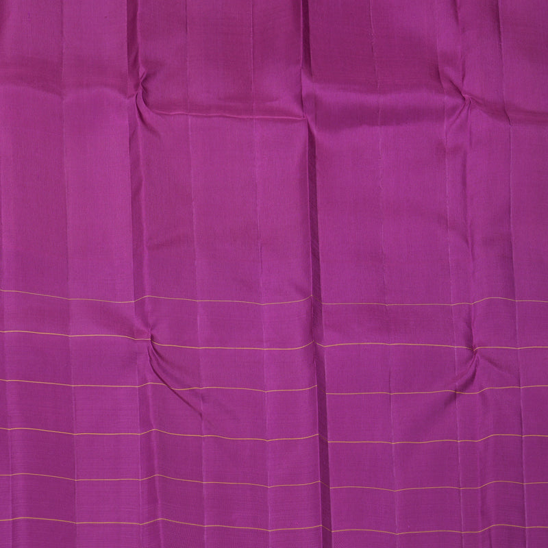 Hayagrivas Handloom Yellow Kanjivaram Silk Saree with Purple Border KBF573G2-2