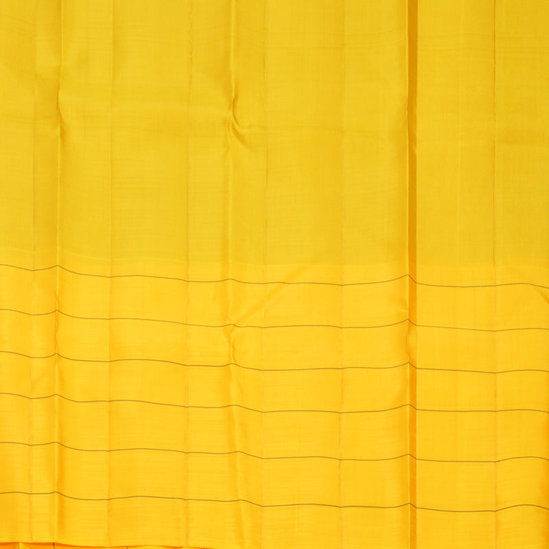 Hayagrivas Handloom Deep Jamun Kanjivaram Silk Saree with Yellow Border KBF573G2-4
