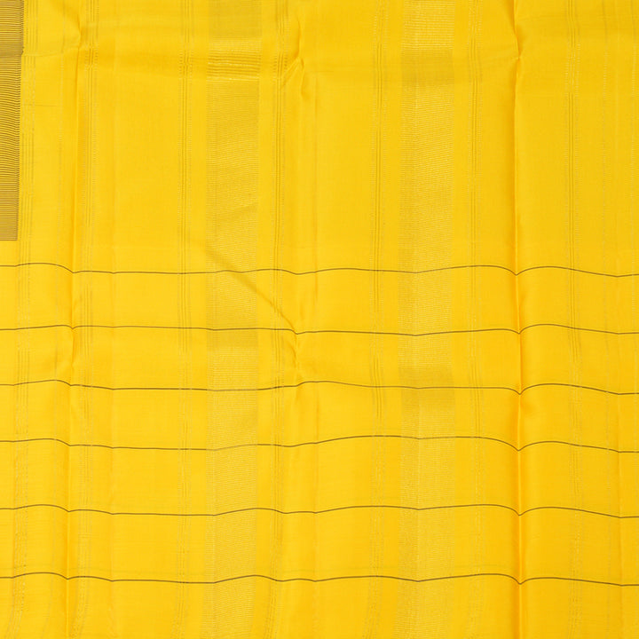 Hayagrivas Handloom Deep Jamun Kanjivaram Silk Saree with Yellow Border KBF573G2-4
