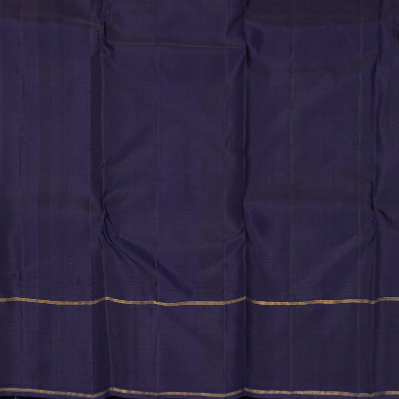 Hayagrivas Handloom Yellow Kanjivaram Silk Saree with Navy Blue Border KBF573G3-1