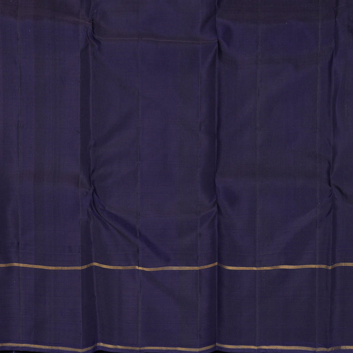 Hayagrivas Handloom Yellow Kanjivaram Silk Saree with Navy Blue Border KBF573G3-1
