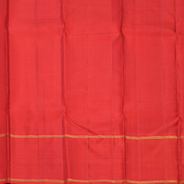 Hayagrivas Handloom White Kanjivaram Silk Saree with Red Border KBF573G3-2