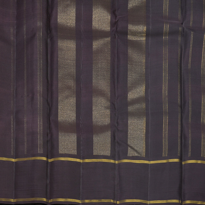 Hayagrivas Handloom Yellow &amp; Half-White Checks Kanjivaram Silk Saree KBF573G4-2