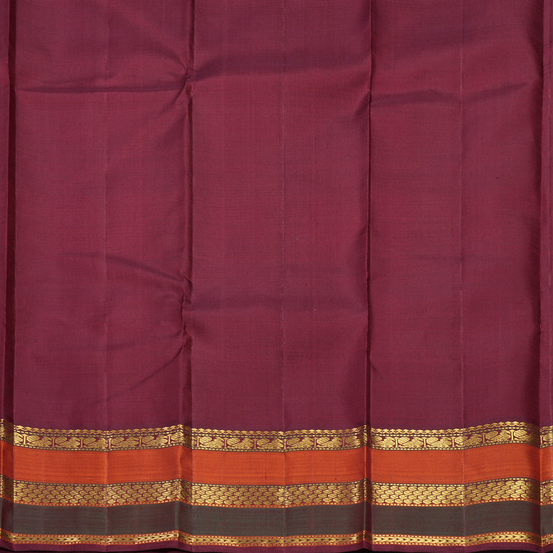Hayagrivas Handloom Cream &amp; White Checks Kanjivaram Silk Saree KBF573G7-1