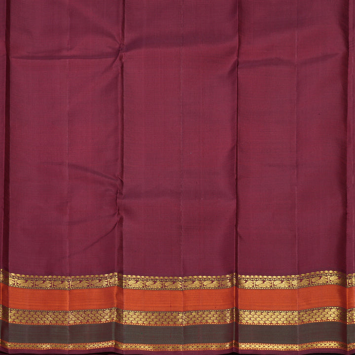 Hayagrivas Handloom Cream &amp; White Checks Kanjivaram Silk Saree KBF573G7-1