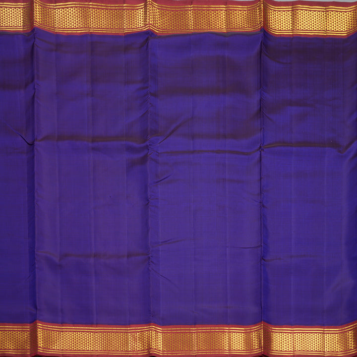 Hayagrivas Handloom Royal Blue Ten Yards Silk Saree KBF575G2-1