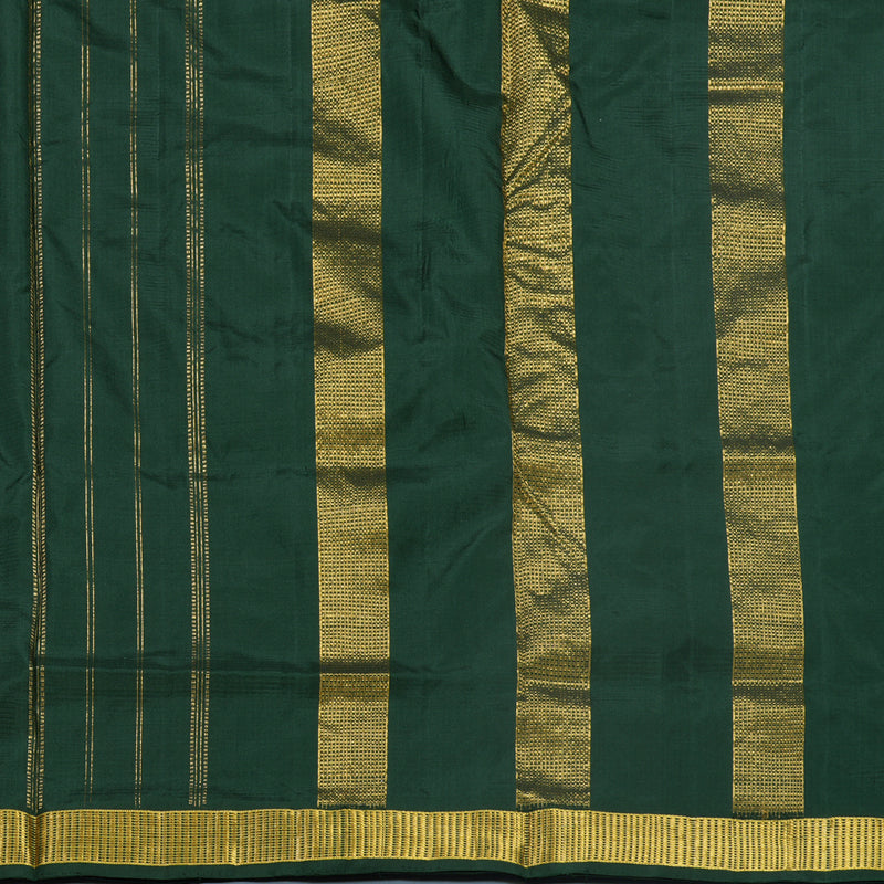 Hayagrivas Handloom karum Pachai Ten Yards Silk Saree KBF577G3-2
