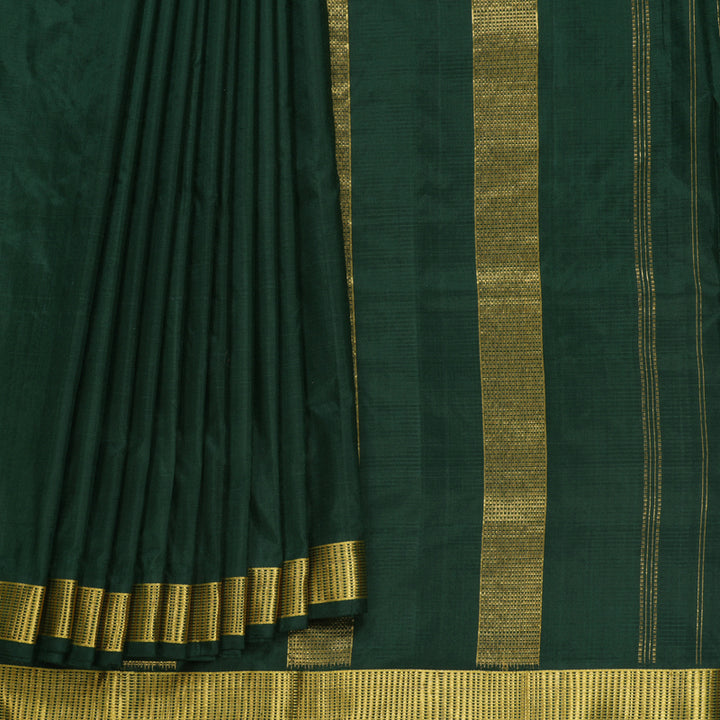 Hayagrivas Handloom karum Pachai Ten Yards Silk Saree KBF577G3-2