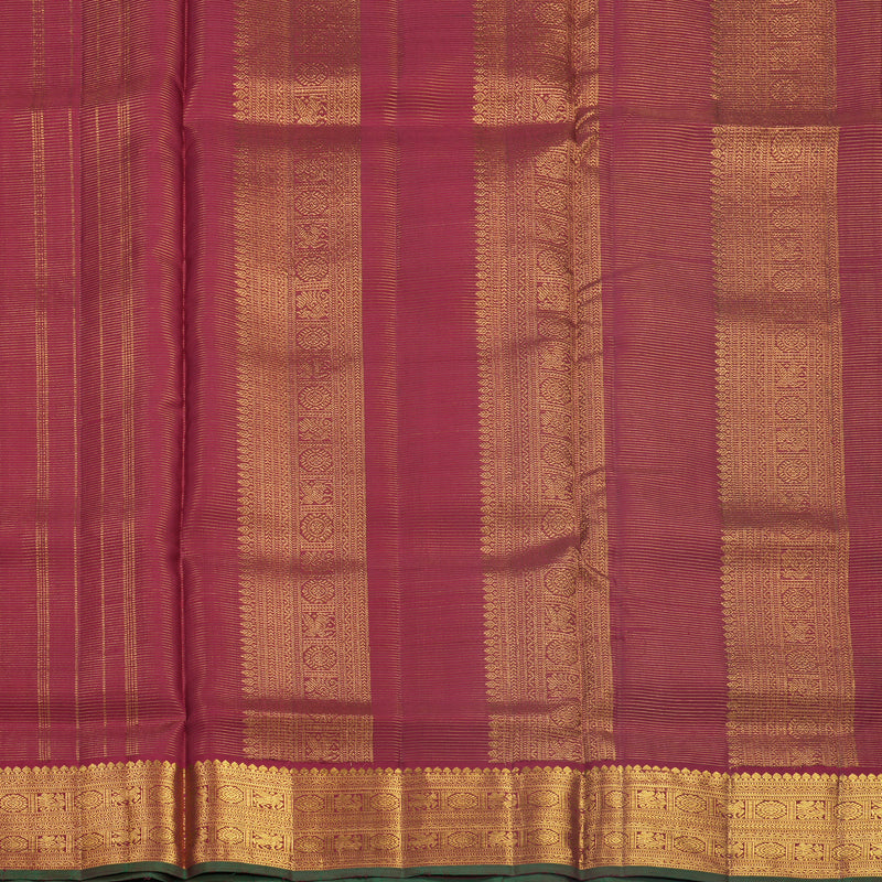 Hayagrivas Handloom Maroon Ten Yards Silk Saree KBF577G6-1